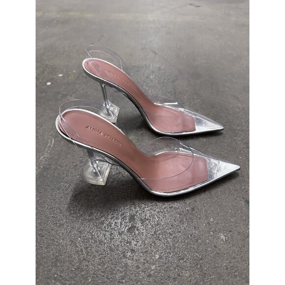 AMINA MUADDI Holli Glass Heels Transparent - Picture 7 of 10